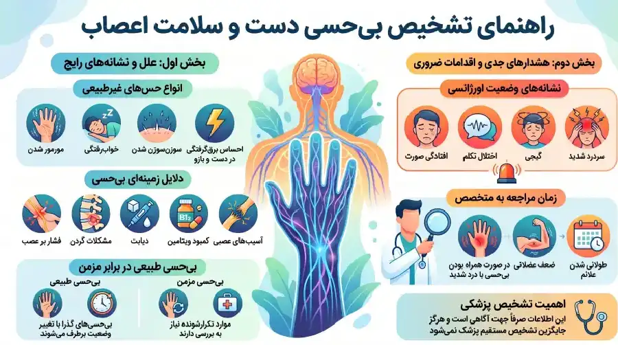 علت بی حسی دست