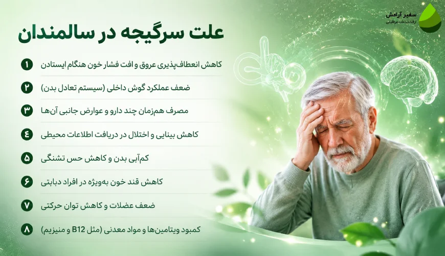 علت سرگیجه در سالمندان