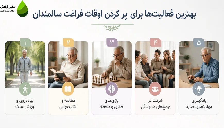 بهترین فعالیتها برای پر کردن اوقات فراغت سالمندان