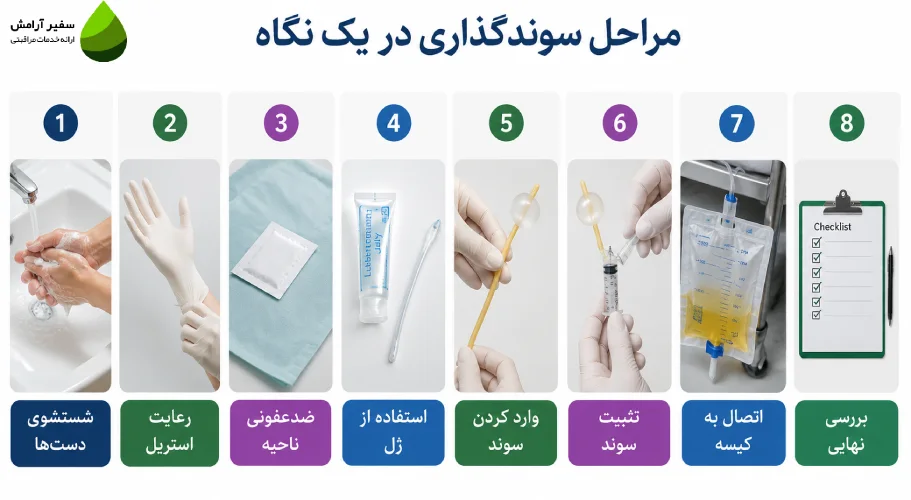 مراحل سوندگذاری در یک نگاه