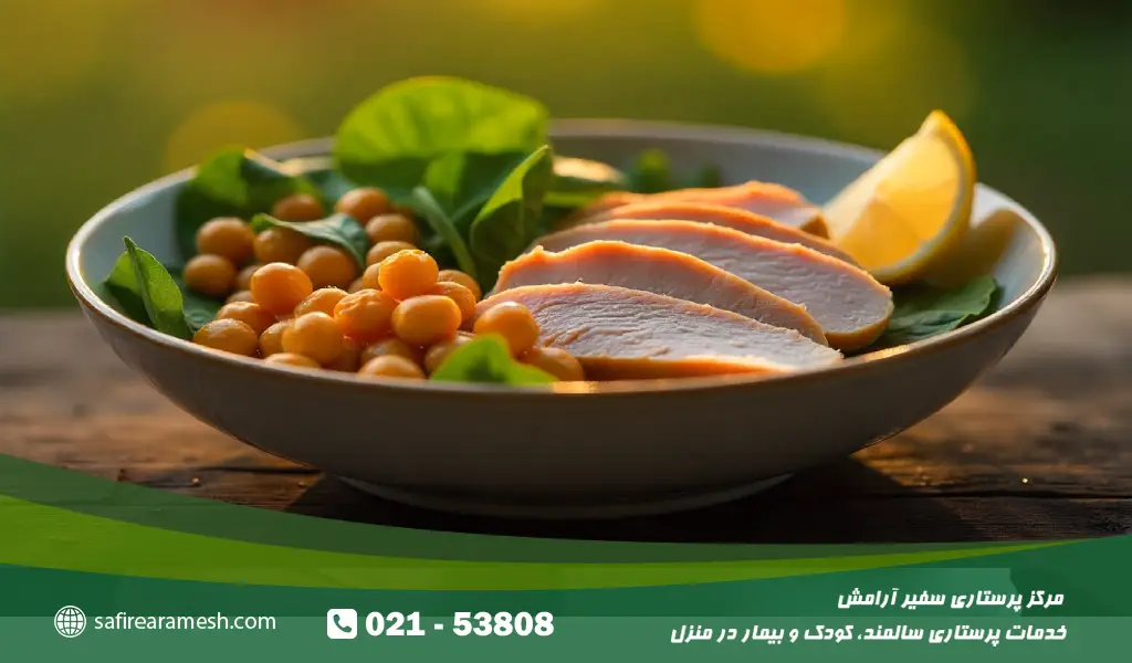 مصرف کافی پروتئین با توزیع مناسب در طول روز برای کاهش وزن در سالمندان چاق