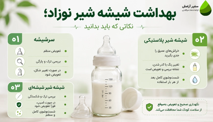 نکات مهم درباره بهداشت شیشه شیر نوزاد